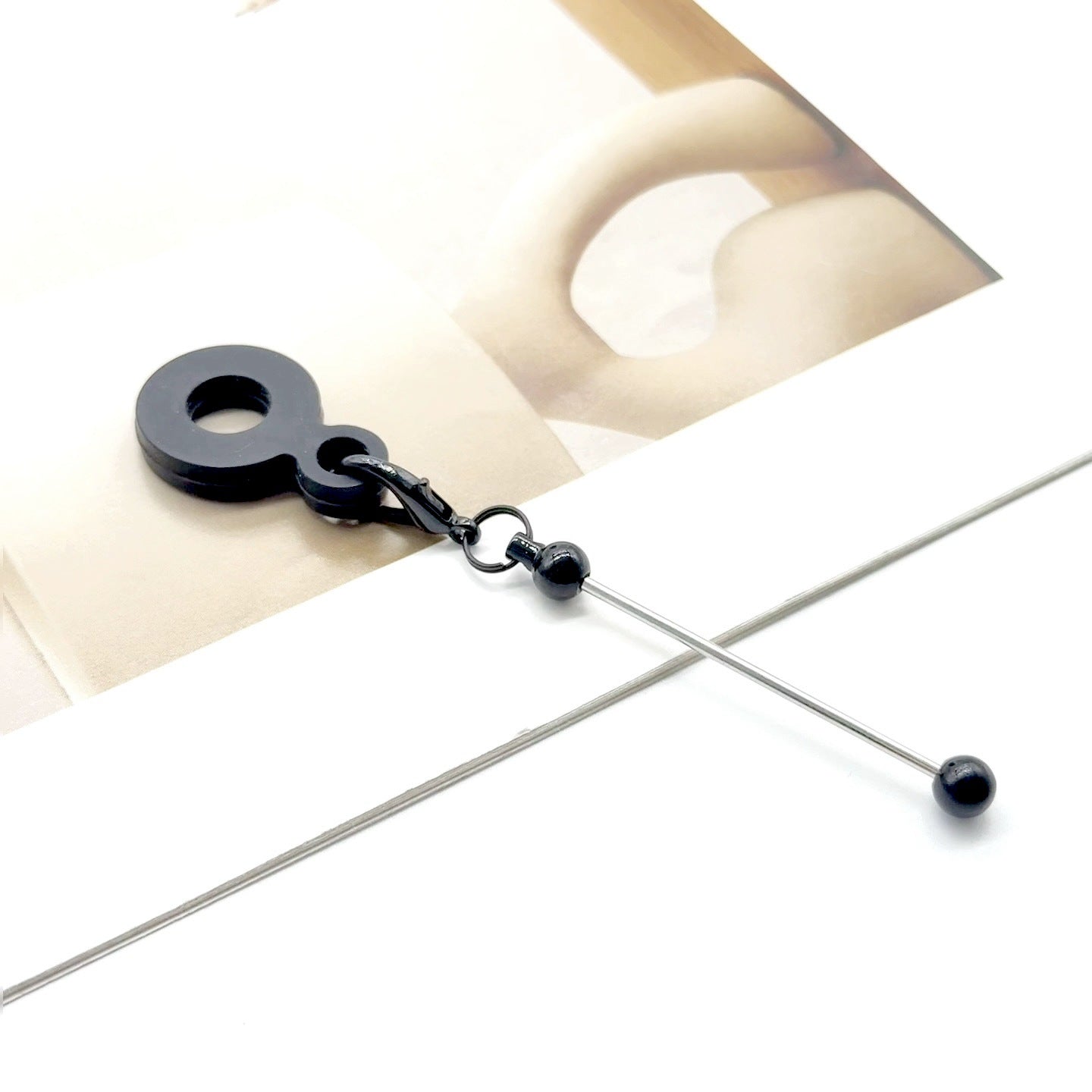 Wholesale Silicone DIY Beadable Straw 8-10mm Silicone Straw Keychain Accessories